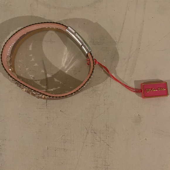 NWT Fifth Avenue Collection Pink Metallic and Rhinestone Bracelet - Picture 4 of 7
